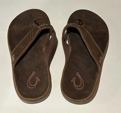 Шлепанцы мужские Olukai Mea Ola размер 11 США - коричневые - Изображение 1 из 4