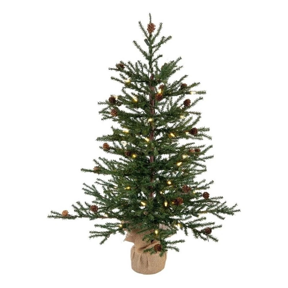 Vickerman 30" Carmel Pine Artificial Christmas Tree with LED Lights in Green - Image 1 of 1