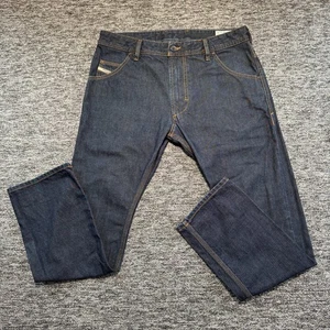 Diesel Krooley Jeans Herren W32 L30 Indigo Blau Denim Regular Slim Carrot 0088Z - Bild 1 von 9