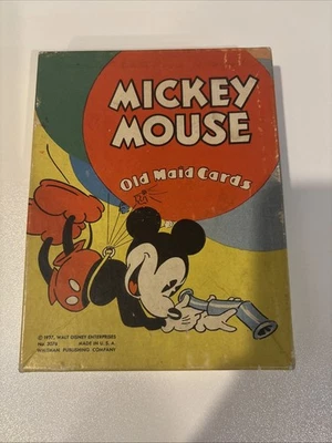Disney Mickey Mouse Old Maid Cards 1937 Missing 1 Card - Image 1 of 4