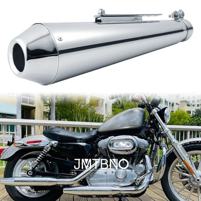 17.75'' Stainless Steel Motorcycle Exhaust Muffler For Harley Sportster 883 1200 - Image 1 of 4