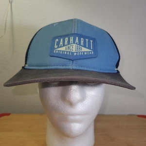 Carhartt Adjustable Canvas Mesh-Back Workwear Patch Trucker Cap Blue - Bild 1 von 9