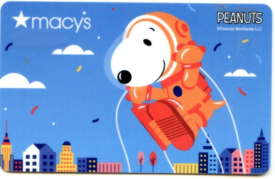 Snoopy Thanksgiving Macys Department Store  Parade BALLOON Gift Cards -NO MONEY - Image 1 of 1