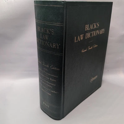 Black’s Law Dictionary 4th Edition w/Guide to Pronunciation 1968 - Image 1 of 4