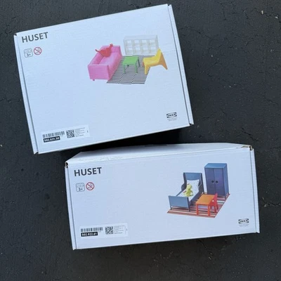 Lot Of 2 IKEA Huset Doll House Living Room & Bedroom Furniture Toy Set 1/6 scale - Image 1 of 4
