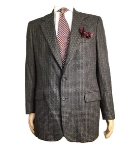 Colours Of Alexander Julian Vintage Sport Mantel Herren 42 L braun kariert Wolle Blazer USA - Bild 1 von 16