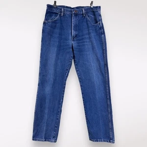 Vintage Rustler 36/32 Blue Jeans Raw Casual Straight Leg Everyday Work Midrise - Picture 1 of 8