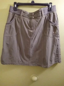 Kuhl Women's Lined Skirt KuhlDry Tech Green Brown Outdoor Hiking Trail Size 8 - Picture 1 of 4