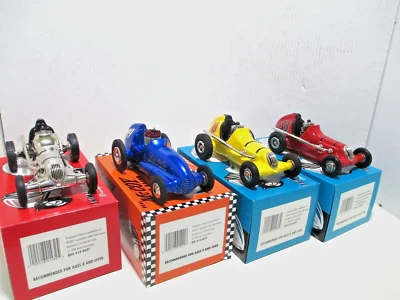 Four Thimble Drome Nylint tether midget toy race cars, line control. Mint! - Image 1 of 4