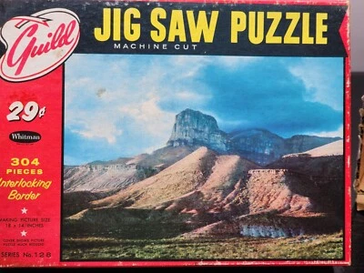 Rompecabezas de imágenes de gremio vintage “EL CAPITAN” #128 Whitman 304 piezas completo Foto 1 de 2