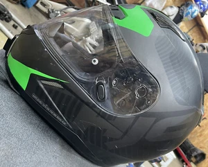 HJC SNELL APPROVED FULL FACE WITH PIN LOCK AND GO PRO MOUNT XL SHOEI ARAi BELL - Picture 1 of 9