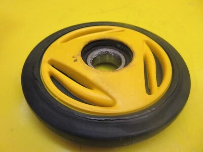 OEM 02 SKI-DOO MXZ FORMULA SUMMIT YELLOW TRACK WHEEL IDLER GUIDE 135MM 572097612 - Image 1 of 4