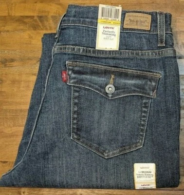 Pantalones de mezclilla LEVI'S 512 corte bota perfectamente adelgazantes - para mujer 14 medianos nuevos con etiquetas Foto 1 de 4