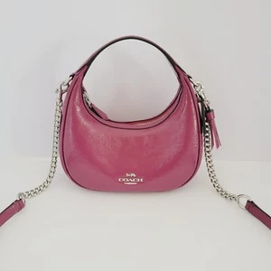 Mini Bandolera Coach CW036 Carmen Rosa Arrugado Charol Bolso Cartera Bolso - Imagen 1 de 7