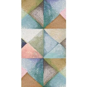 84882401 - Beauty Full Image Geometric Chalky Tiles Brown Casadeco Mural - Picture 1 of 2