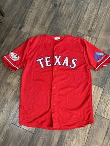TEXAS RANGER DARVISH Size XL Match Up Promotion Button Down Jersey Dr Pepper - Picture 1 of 8