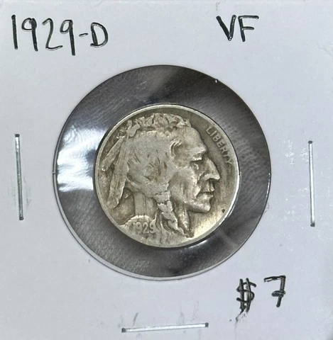 1929 D Buffalo Nickel VF- Strong Coin Cover