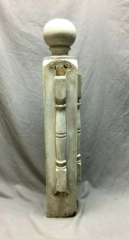Antique Decorative  Porch Newel Post Shabby Vtg Chic 6x35 Staircase 217-20B Cover