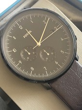 Fossil FS5485 Men's Chase Timer Chronograph 42mm Black Tone Steel Watch NEW $145