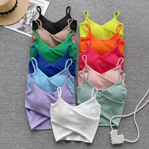 Irregular Casual Strap Solid Fashion Elegant Ladies Chic Slim Tank Tops - Picture 1 of 21