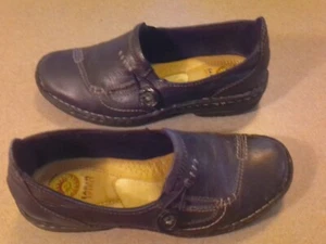 Earth Spirit Gelron 2000 Cushion Black Leather Slip On Loafers Size US 6.5 - Picture 1 of 4