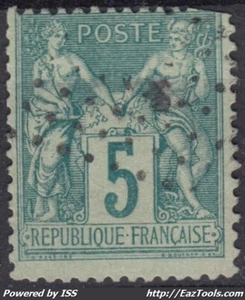 FRANCE CLASSIQUE : SAGE N° 75 OBLITERATION JOUR DE L'AN ETOILE MUETTE - A VOIR - Picture 1 of 1