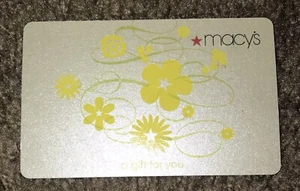 MACY'S YELLOW BUTTERCUP FLOWERS GIFT CARD VALUE COLLECTIBLE NEW - Picture 1 of 1