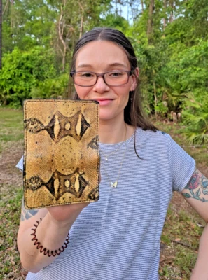 PYTHON кредитной карты чехол змея кожи ручной работы миллениал кредитной карты чехол новый - Изображение 1 из 4