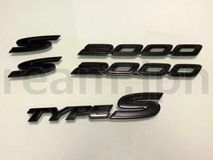 Honda Genuine S2000 Emblem Black Set of 5 Type-S Fender Side Rear Car Japan - Picture 1 of 3
