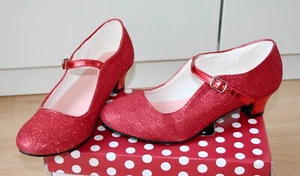 La senorita Spanische Flamenco Schuhe Glamour Glitzer Gr. 35 rot wie Neu - Bild 1 von 12
