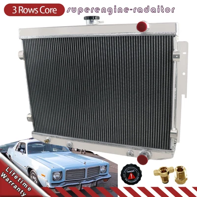 Radiador de 3 filas para Dodge Coronet 73-1978, Chrysler Newport, Chrysler Imperial V8 Foto 1 de 4