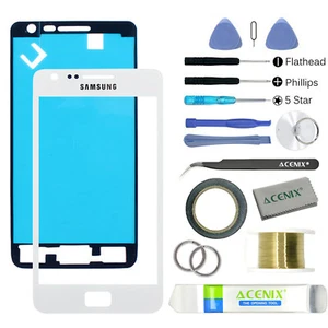 Samsung Galaxy S2 i9100/ i9105 Front Glass Screen Replacement Repair Kit WHITE - Picture 1 of 11