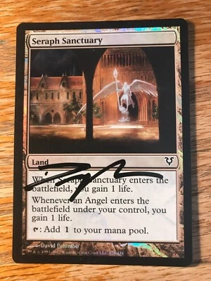 Magic the Gathering MTG foil Seraph Sanctuary Avacyn Restored signed NM - Image 1 of 3