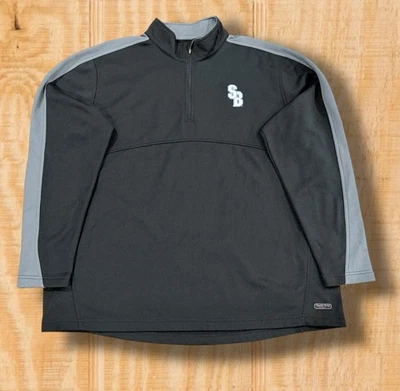 Stony Brook University Seawolves XXL 1/4 Zip Black Pullover Sport Sweat Shirt - Image 1 of 4