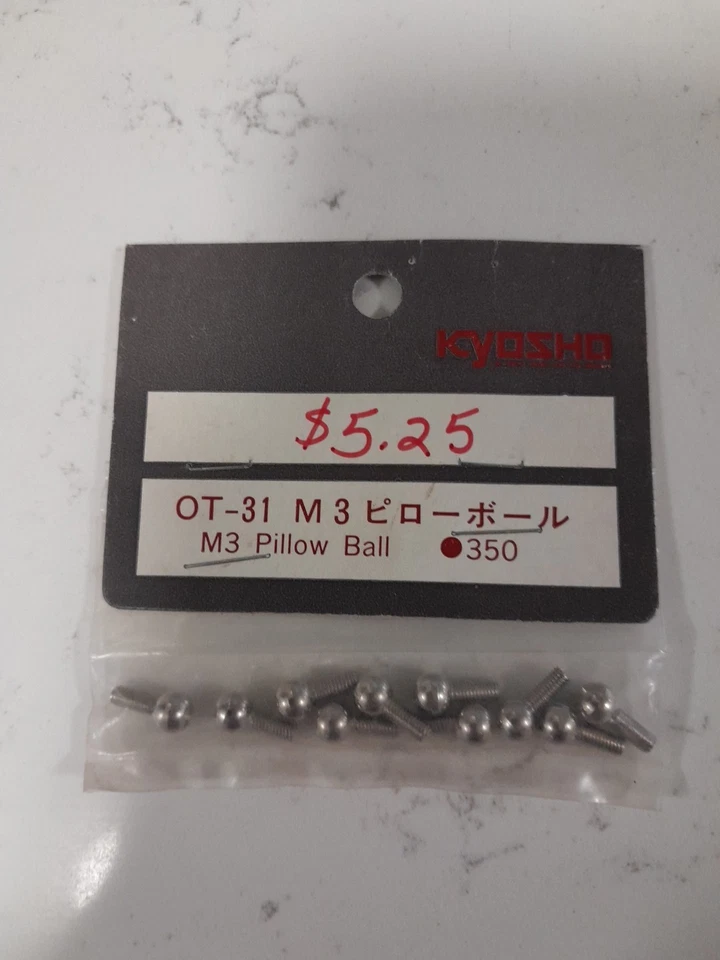 Kyosho 3MMx5.8mm Pivot Pillow Balls Optima UltimateTurbo Optima Lazer 10 NEW NIP - Image 1 of 1