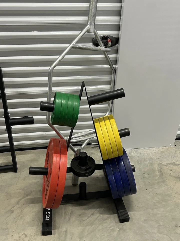 Weight Lifting Equipment - 300#s Of Weights, Bars, Bar attachments, Dip, Trap - Image 1 of 4