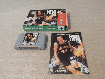 Acclaim Sports NBA JAM 99 Nintendo 64 Video Game & Box, Poster Instruction Book - Image 1 of 4