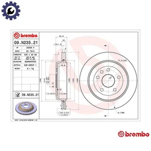 2x BRAKE DISC 09.N235.21 FOR JEEP GRAND/CHEROKEE/IV/SUV ERB 3.6L EHD 3.0L 6cyl - Picture 1 of 10