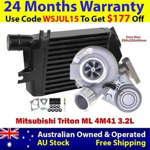 Upgrade Billet Turbo Charger+60mm Intercooler For Mitsubishi Triton ML 4M41 3.2L - Picture 1 of 12