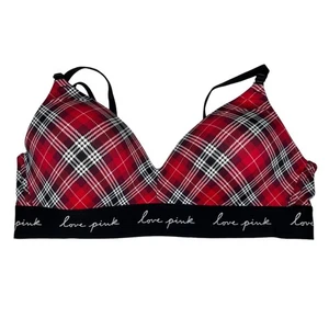 Bralette Victoria’s Secret Rosa a Cuadros Love Rosa Talla 36B - Imagen 1 de 7