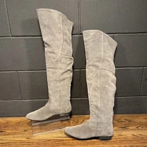 White Mountain Tall Ship Gray Suede Pull On Over The Knee Boots Women’s 10 - Imagen 1 de 8