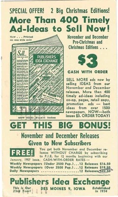 US Sc# UY 13M used card with Christmas ideas advertising Book and slogan cancel. - Image 1 of 3