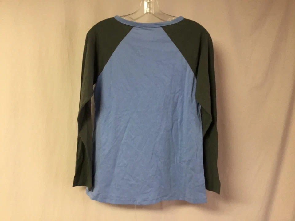 NWOT Women’s Hue Sleepwear L/S Pajama Top Shirt Size Small Blue / Grey #1466P - Image 1 of 1