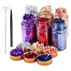 6 Colors Gilding Flakes with Tweezers for Nail Arts Resin Craft Picture Frames
