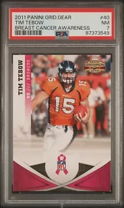 2011 Panini Gridiron Gear Tim Tebow Breast Cancer Awareness PSA RARE /50 Gators - Picture 1 of 3