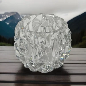 TIFANY & CO. Rock Cut Crystal Votive Candle Holder in MINT condition! - Picture 1 of 12