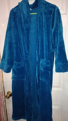 Ropa de dormir para mujer Liz Claiborne bata M azul poliéster Foto 1 de 3