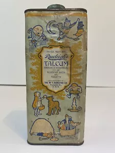 Vintage 1922 Rawleigh's Talcum Powder Advertising Tin Container Nursery Rhyme - Picture 1 of 7