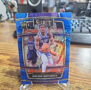 2021 Panini Select DAVION MITCHELL Blue Shimmer Prizm #280 Rookie RC - Picture 1 of 5