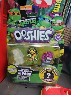 TMNT Teenage Mutant Ninja Turtles OOSHIES Serie 1 Lápiz Toppers Paquete de 4 (LEER) Foto 1 de 2